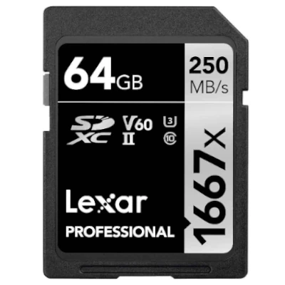 Lexar Professional Silver (1066x) V30 SD card - 45USD